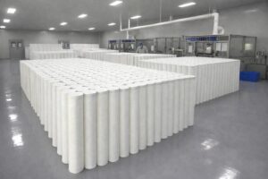 A checklist icon next to a high flow filter cartridge