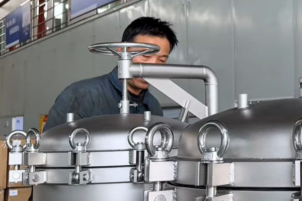 A diagram showing a single new filter being installed for a side-by-side trial