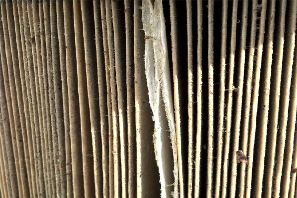 A cutaway animation showing sediment rapidly caking the small surface of a standard filter versus being distributed across the vast area of a pleated high-flow filter