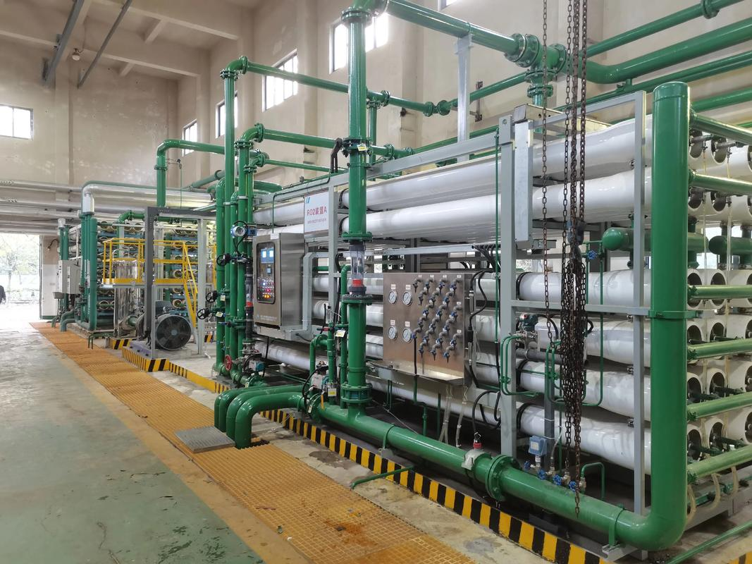 A dual-stream pilot skid being set up at a seawater desalination plant