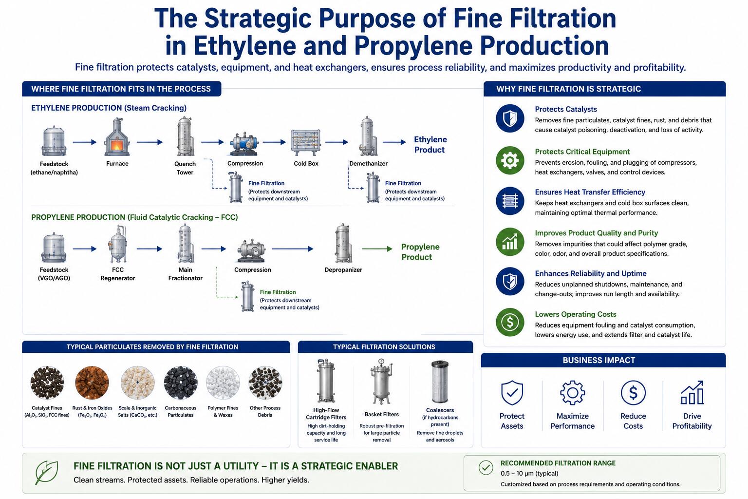 The Strategic Purpose of Fine Filtration in Ethylene and Propylene Production