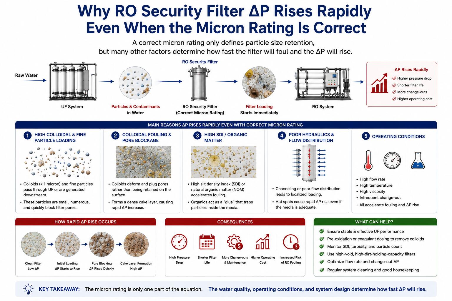 Why RO Security Filter ΔP Rises Rapidly Even When the Micron Rating Is Correct